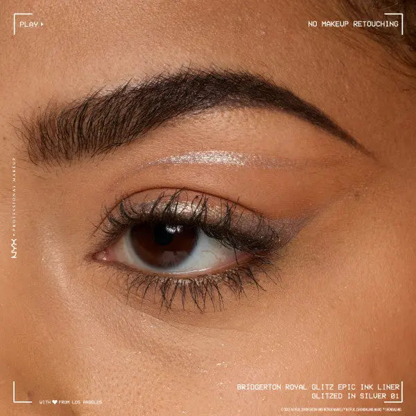 NYX Professional Makeup Bridgerton Epic Ink Liner Glitz 01 Glitzed In Silver