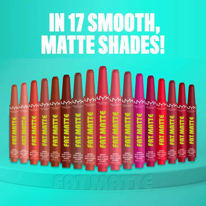 NYX Professional Makeup Fat Matte Smooth Color Lipstick Pink Puff