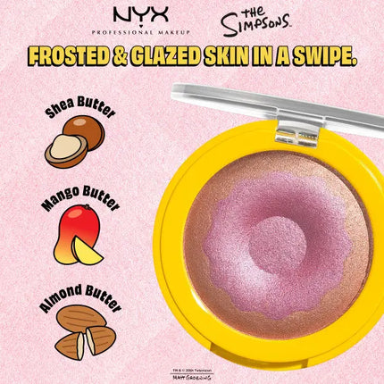 NYX Professional Makeup Homer Simpson Donut Highlighter Glazed Over 01 Light