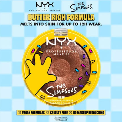 NYX Professional Makeup Homer Simpson Donut Highlighter Glazed Over 02 Deep