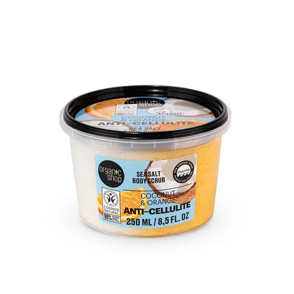Organic Shop Anti-Cellulite Sea Salt Body Scrub Coconut & Orange