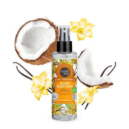 Organic Shop Body Desserts Glow Body Mist Vanilla Milkshake