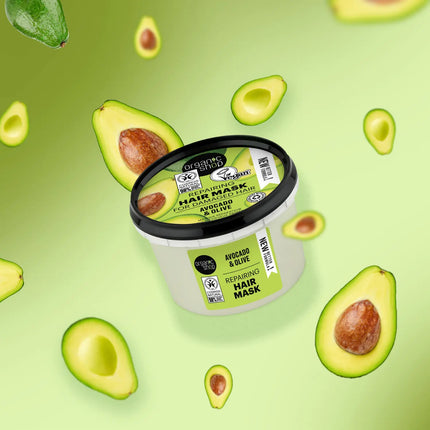 Organic Shop Repairing Hair Mask for Damaged Hair Avocado and Olive