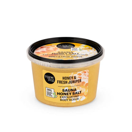 Organic Shop Sauna Honey Salt Exfoliating Body Scrub
