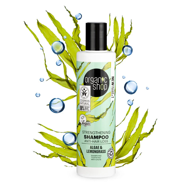Organic Shop Strengthening Shampoo Anti Hair Loss Algae and Lemongrass