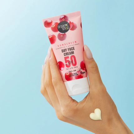 Organic Shop Sunscreen SPF 50 Day Face Cream Oily Skin