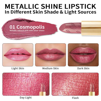 Oulac Metallic Shine Lipstick 01 Cosmopolis
