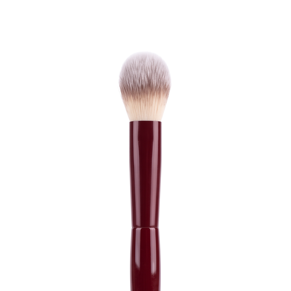 Boozyshop Flawless Precision Powder Brush, close-up of the brush head on a white background