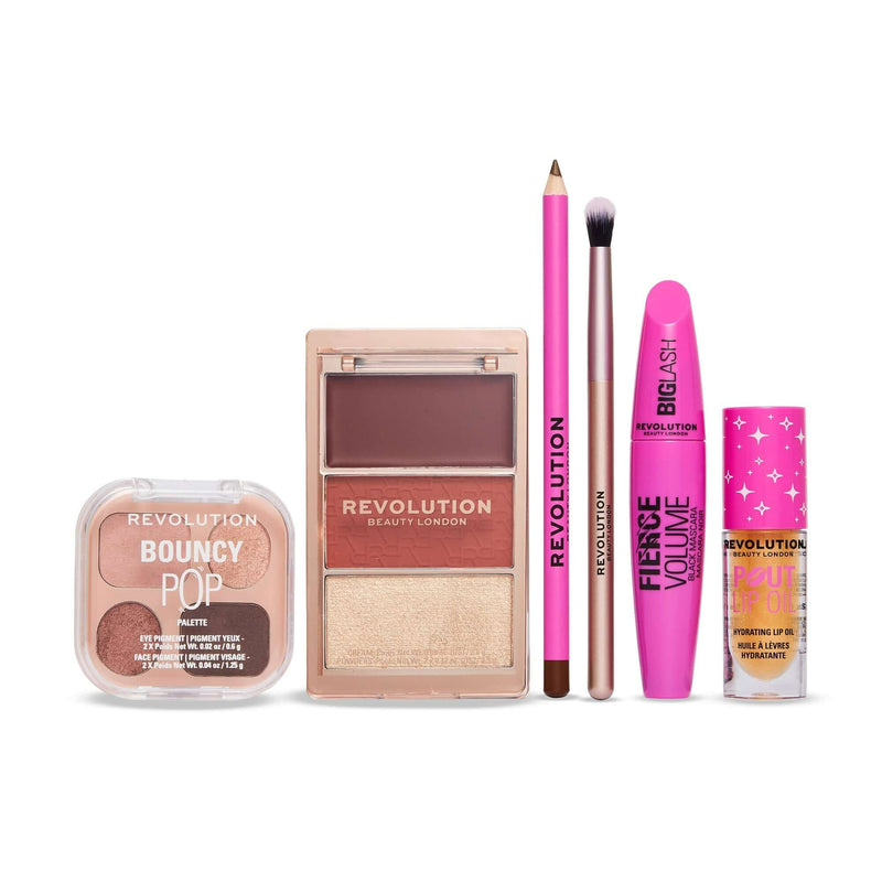 Revolution Get The Look: Honey Drip Edit, complete make-up set voor een warme, gouden look.