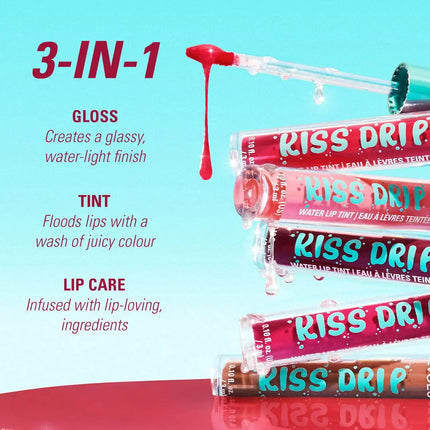 Revolution Kiss Drip Water Lip Tint Cherry Glace