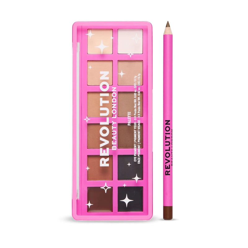 Revolution Master Nudes Edit, makeup set met oogschaduwpalette en kohl eyeliner