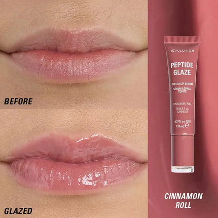 Revolution Peptide Glaze Tinted Lip Serum Cinnamon Roll