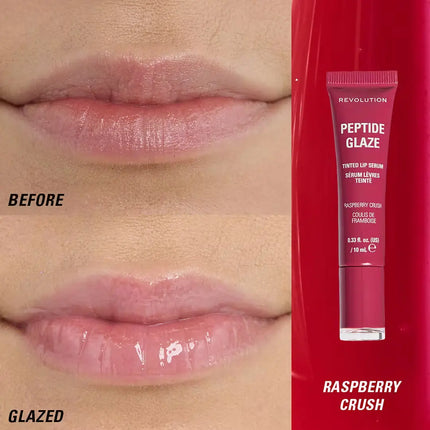 Revolution Peptide Glaze Tinted Lip Serum Raspberry Crush