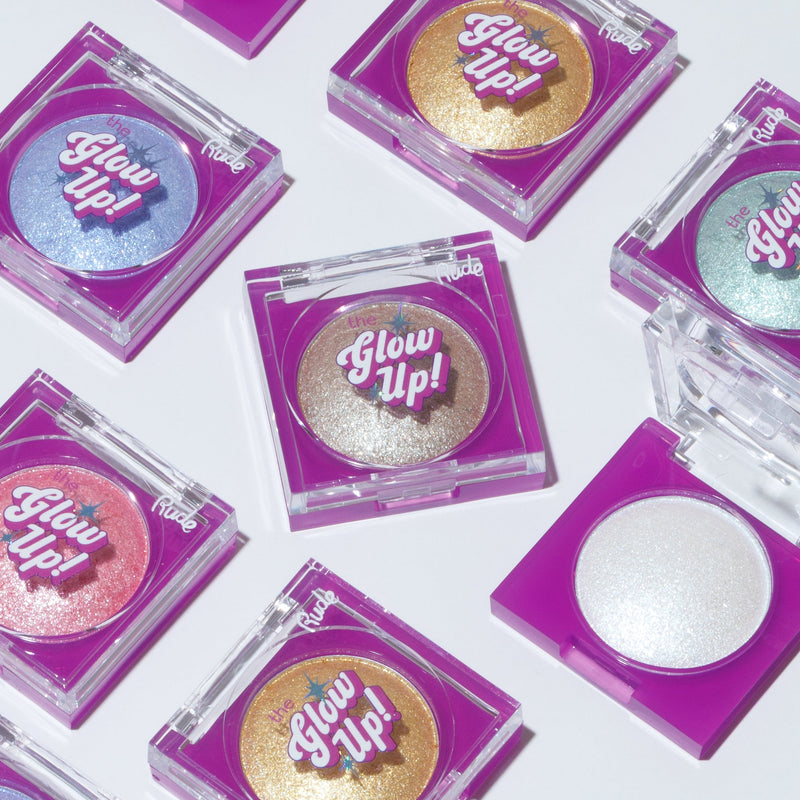 Rude Cosmetics The Glow Up! Diamond Highlighter Golden Sunburst, romige highlighter, foto 5 van 6