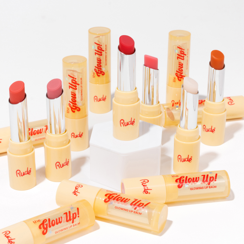 Rude Cosmetics The Glow Up! Glowing Lip Balm Lustre Bloom, hydraterende lipbalm, foto 9 van 9