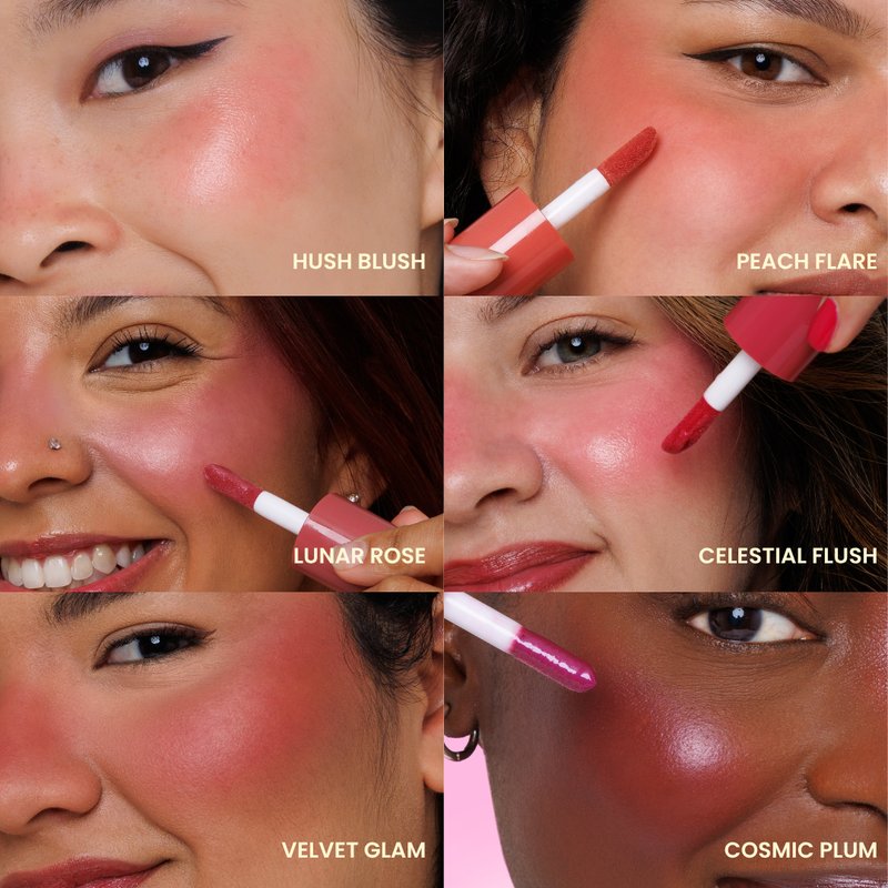 Rude Cosmetics The Glow Up! Illuminating Serum Blush Peach Flare, vloeibare blush met stralende finish, foto 6 van 7
