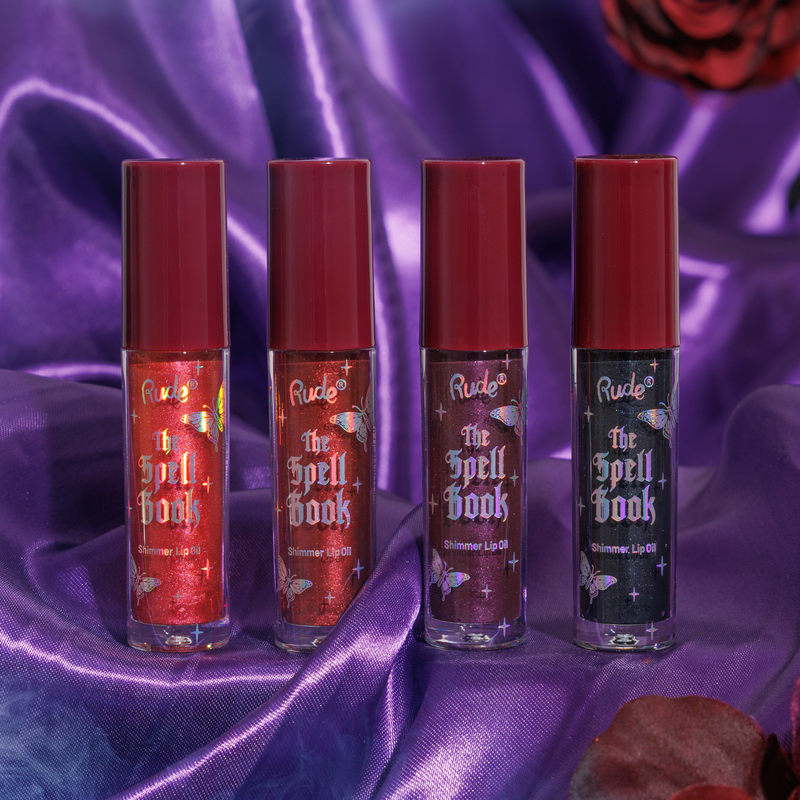 Rude Cosmetics The Spell Book Collection Shimmer Lip Oil Flareborn, shimmering lipolie, foto 4 van 7