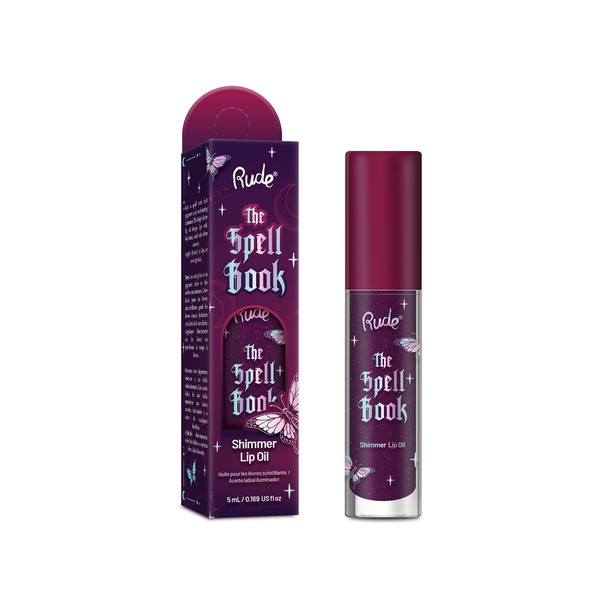 Rude Cosmetics The Spell Book Collection Shimmer Lip Oil Shadowbloom, glanzende lipolie met shimmer