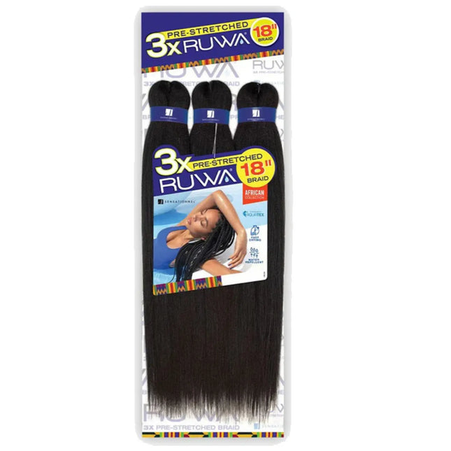 Ruwa Sensationnel Pre-Stretched 18" Braiding Hair