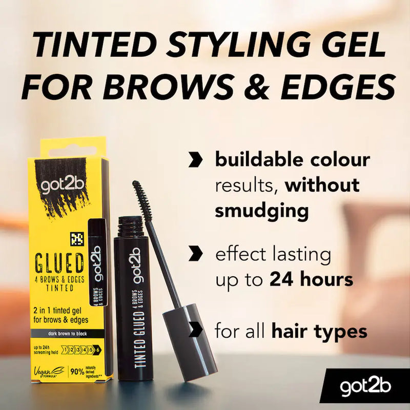 Schwarzkopf Got2b Glued 4 Brows & Edges Tinted Gel Black
