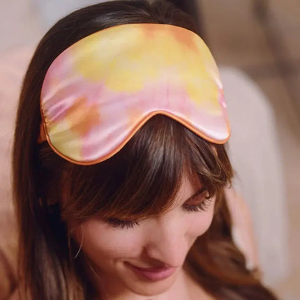 Smug Satin Sleep Mask Orange Tye Dye