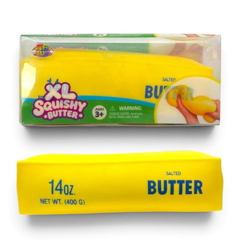 Squishy Butter Squishy XL, XL squishy in de vorm van een boterstaaf