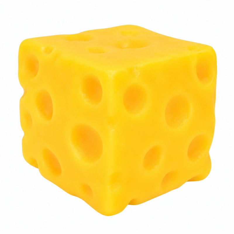 Squishy Cheese Squishy XL, extra grote squishy in de vorm van een blok kaas.