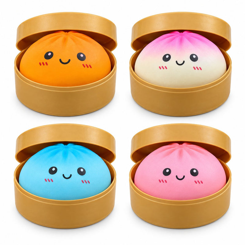 Squishy Mystery Dual Color Dumpling Squishy, dual color knoedel om in te knijpen