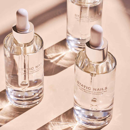 Static Nails 100% Non-Toxic, Odorless Polish & Pop-On Remover Clear