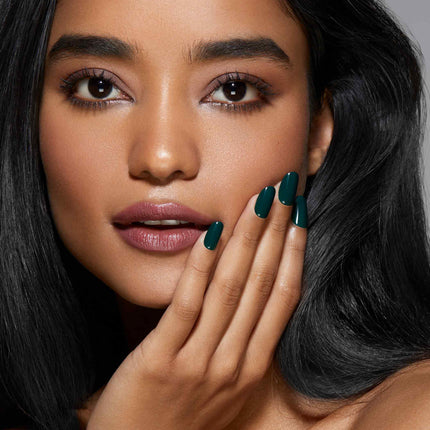 Static Nails Reusable Pop-On Manicure Emerald Noir Round