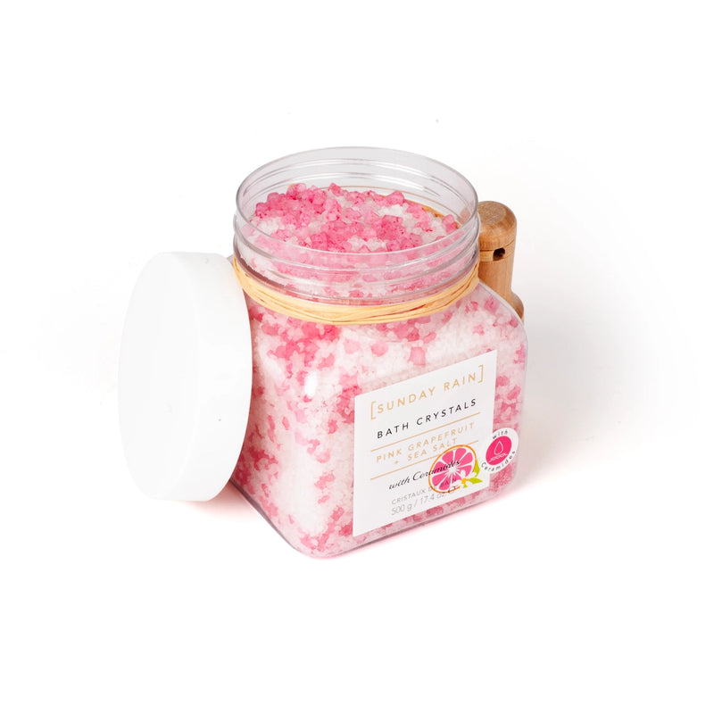 Sunday Rain Pink Grapefruit & Sea Salt Bath Crystals