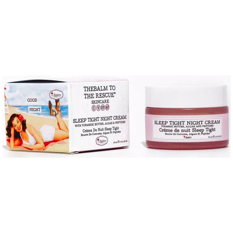 Thebalm Night Cream Sleep Tight, nachtcrème met algen, peptiden en kurkumaboter