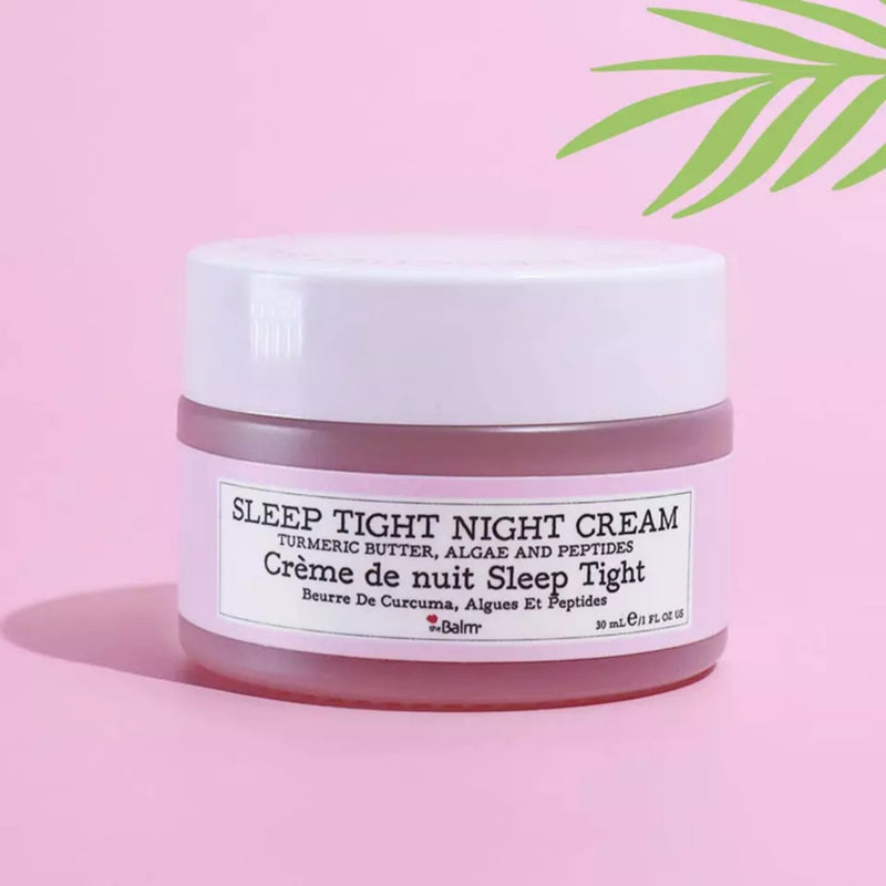 Thebalm Night Cream Sleep Tight, nachtcrème met algen, peptiden en kurkumaboter