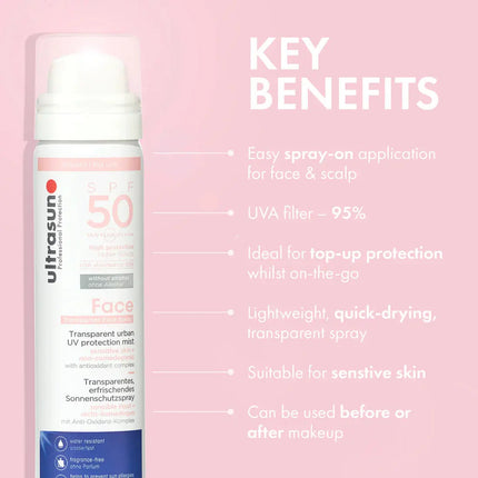 Ultrasun UV Face & Scalp Mist SPF 50 150 ml.