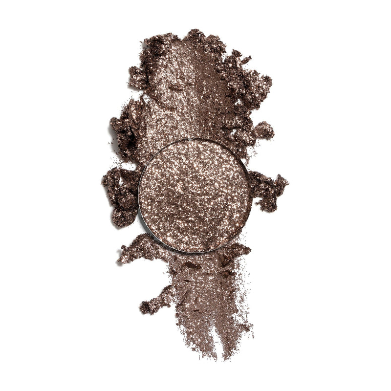 Vani Cosmetics Pressed Glitter Meteor, foliebruine glitter oogschaduw, foto 6 van 7