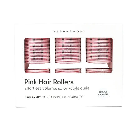 Veganboost Pink Hair Rollers