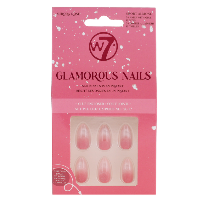 W7 Cosmetics Glamorous Press-On Nails Aurora Rose