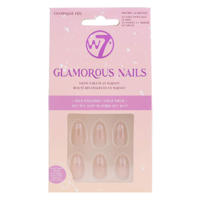 W7 Cosmetics Glamorous Press-On Nails Champagne Fizz