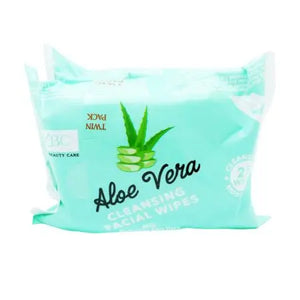 Aloe Vera Facial Wipes Twin Pack